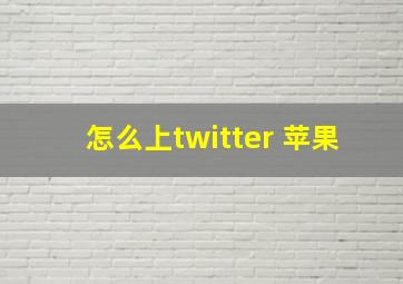 怎么上twitter 苹果